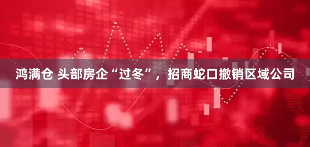 鸿满仓 头部房企“过冬”，招商蛇口撤销区域公司