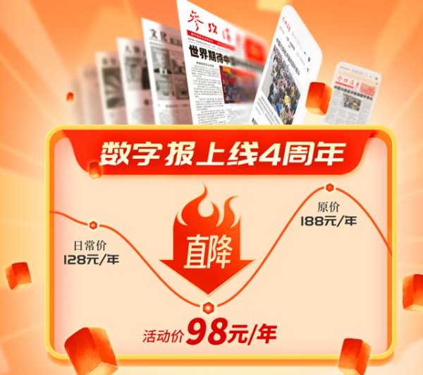 镕盛融资 最后一天！数字报四周年大促秒杀～
