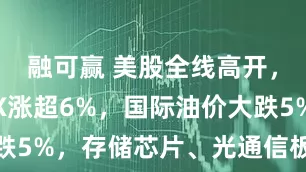 融可赢 美股全线高开，SpaceX涨超6%，国际油价大跌5%，存储芯片、光通信板块集体大涨